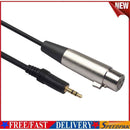3Pin XLR Female to 3.5mm 1/8 TRS Stereo Jack Male Connector Mic Audio Cable