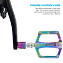 1 Pair MTB Bicycle Pedal Axle Extension Steel Pedal Bolt Spacer (Dazzling)