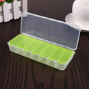 Large Travel Pill Cases Portable 7-Day Medicine Box Tablet Container(Green)