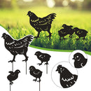 Pile Plug-in Posts Standing Silhouette Stakes Lovely Chick Silhouette