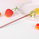 2 in 1 Reusable Drinking Straws Household Milk Tea Straw Spoon (Colorful) Newly