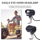 Electric Bike LED Front Light E-Bike Bicycle 2 in 1 Waterproof Horn Headlight