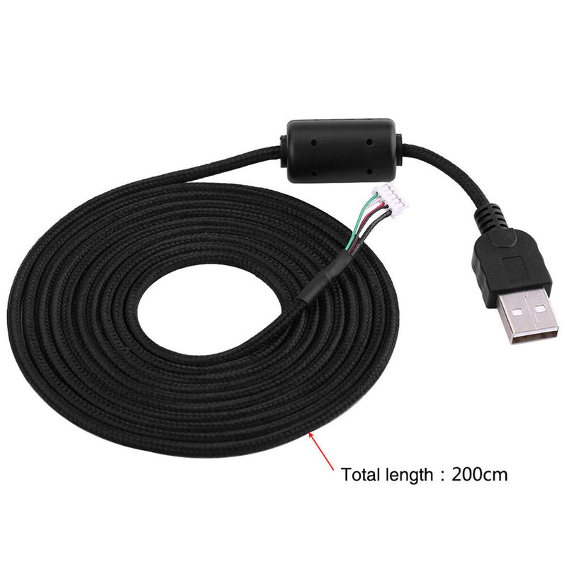 Replacement 2M Mouse USB Cable Wire for Logitech G5 G500 G500S Wireless Mouse
