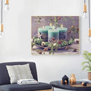 Oil Paint By Numbers Candle Frameless Picture Craft Kit for Home Living Room