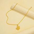 Single Layer Simple Honeycomb Necklace Women Girls Party Jewery Honey Pendant