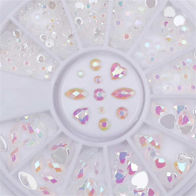 Water Dropped Elongated Glass Stone Nail Art Rhinestone DIY Tips Manicure Decor