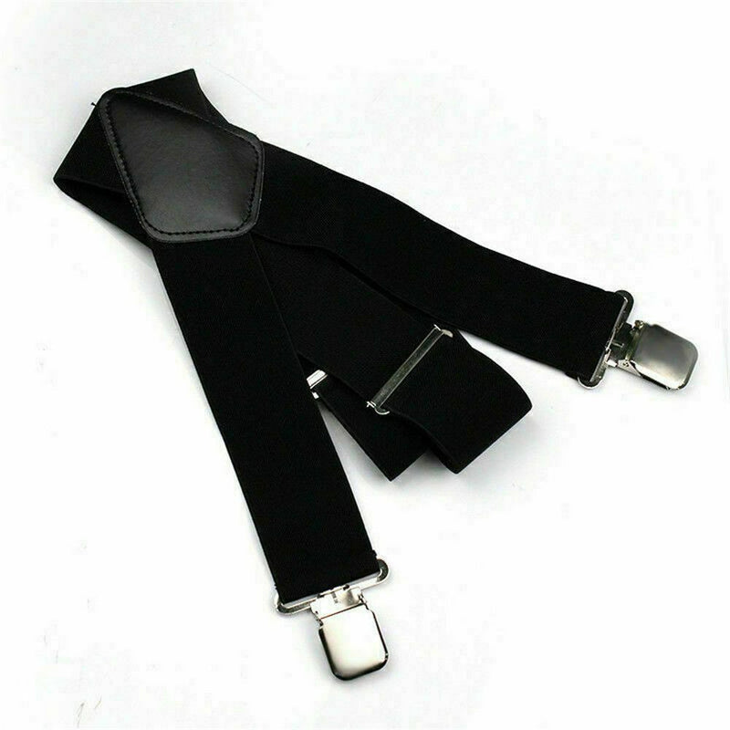 Dress Sturdy Strap Clip Clip-on Adjustable Trousers Belt Braces Suspenders