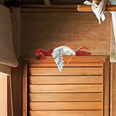 Miniatures Wooden Chicken Ornament Door Case Top Sculpture Artworks Chicken