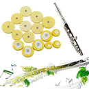 16pcs/Set Flute Clarinet Key Pads Musical Replacement Faux Leather Cushion