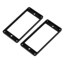 2pcs/set Flat Bottom Humbucker Pickup Frames for Electric Guitar (Black)
