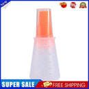 Silicone Oil Bottle with BBQ Grill Oil Brush Baking Kitchen Tools (Orange)
