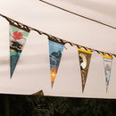 Camping Tent Bunting Pennant Outdoor Scene Layout Triangle Hanging Flag (B)