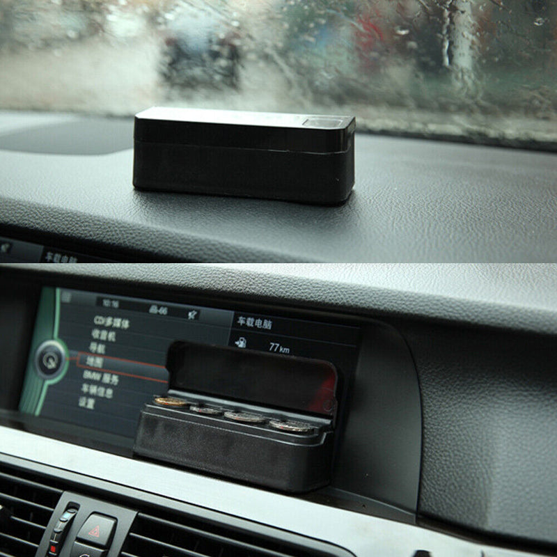 Black Car Interior Specie Case Auto Storage Box Holder Container Organizer