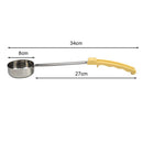 Pizza Spread Sauce Ladle Flat Bottom Kitchen Cooking Spoon (Yellow 3 Ounce)