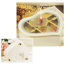 Romantic Love Heart Ballerina Music Box Jewelry Storage Case (White) Newly