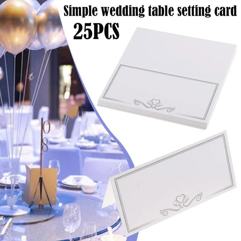 Wedding Table Place Cards White Table Numbers Cards Name Cards for Table Settin`