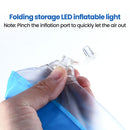 Foldable Outdoor Camping Lantern LED Inflatable Hiking Tent Lights (1pc)