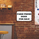 Retro Farm Fresh Eggs Metal Plate Painting for Bar Pub Tin Plaque Wall Sign
