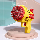 Bubble Guns Toys 29 Holes Electric Bubble Machine for Kids Play (Yellow)
