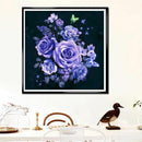 Rose 5D Diamond Painting Embroidery DIY Cross Stitch Home Decor Gift(Purple