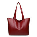 PU Leather Shoulder Handbag Solid Large Capacity Women Handbag Top-handle Bags