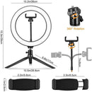 Stand Photography Lighting Phone Selfie Ring Fill Light For Tik Tok Youtube
