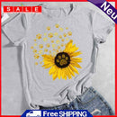 Sunflower Dog Paw Pet Animal Lover T-Shirt Tee - 01755-CB XXL-Light Grey
