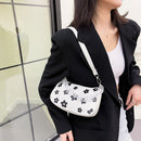 Floral Pattern Printing PU Leather Handbag Ladies Fashion Chain Underarm Bag