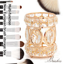 Crystal Makeup Brushes Holder Eyebrow Pencil Cosmetic Jewelry Storage Organiz