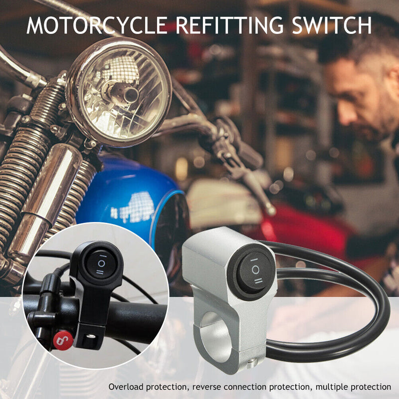 Motorcycle Aluminum Alloy Switch 2-way Double-control Spotlight Retro Switc