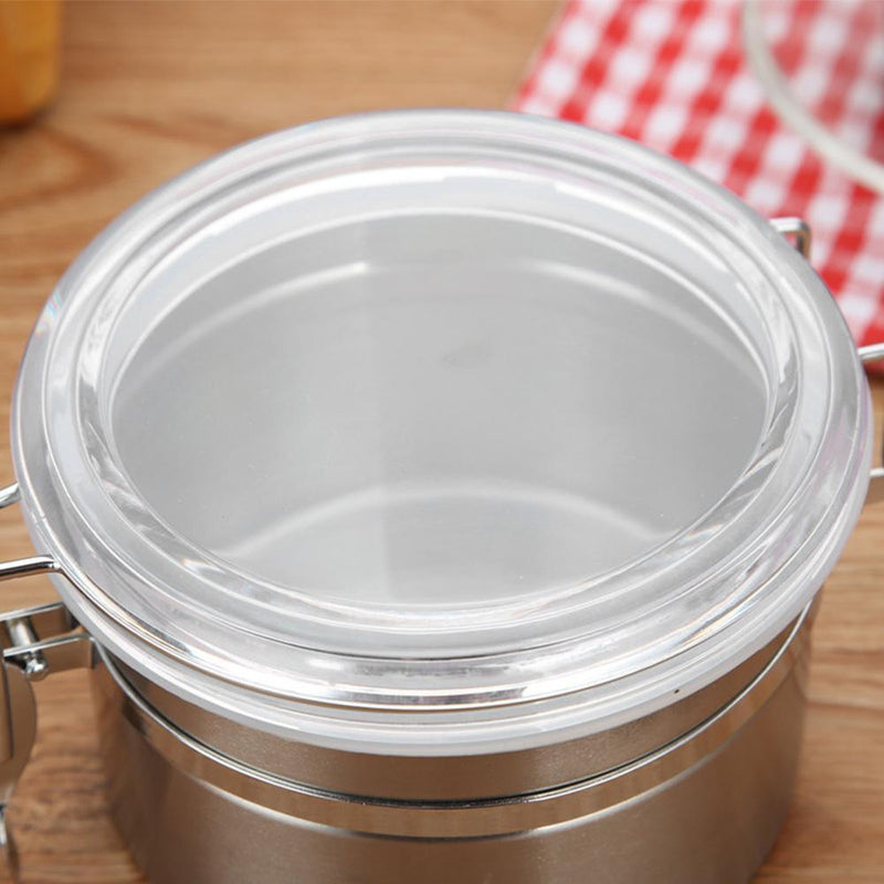 Stainless Steel Round Thicken Sealed Can Nut Tea Buckle Storage Jar (60ml)