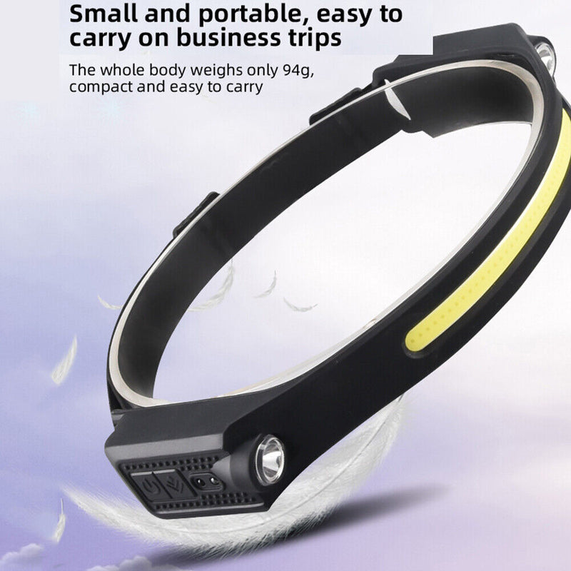 XPE COB LED Headlamp Wave Induction 400lm Waterproof Safety Work Headlight Newly