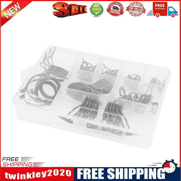 75pcs Fishing Rod Guides Ceramics High Carbon Steel Ring Surf Casting