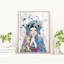 5D Diamond Painting Geisha Girl Partial Special Shape Drill DIY Mosaic Picture