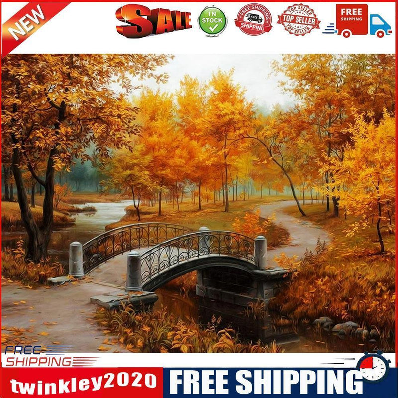 40x30cm Autumn Scenery DIY Paint By Numbers Oil Painting Kit Canvas