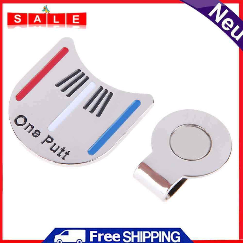 Magnetic Golf Hat Clip Alignment with Target Tool Ball Marker Chrome Beschi
