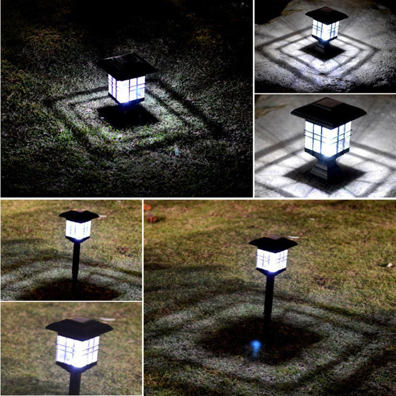 #A Waterproof Solar Pillar Light Garden Post Cap LED Fence Lamp (Warm Light)
