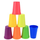7pcs/set 7 Color Portable Rainbow Suit Cup Picnic Tourism Plastic Cups