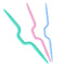 3pcs Plastic Twist Curved Needles Scarf Sweater Knitting DIY Weaving Tool
