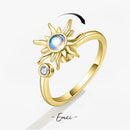 Anti Stress Rings Adjustable Opening Rotatable Jewelry Sun Flower (Golden) Newly