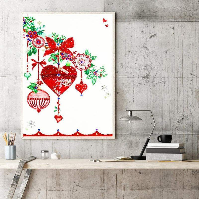 5D DIY Special Shaped Diamond Painting Heart Cross Stitch Kit Home Bedroom Decor