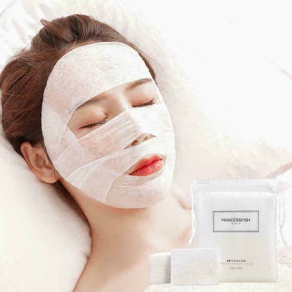 200pcs/bag Cotton Pads, Stretchable Cotton Pads, Thin Water-saving Wet Pads I9N2