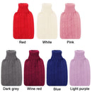 Solid Color Hand Warmer Knitted Cover Water-filled Bag Hot Water Bottle Cover