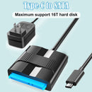 Type-C to SATA USB 3.1 Adapter Computer Cables Connector for 2.5"" Hard Drive