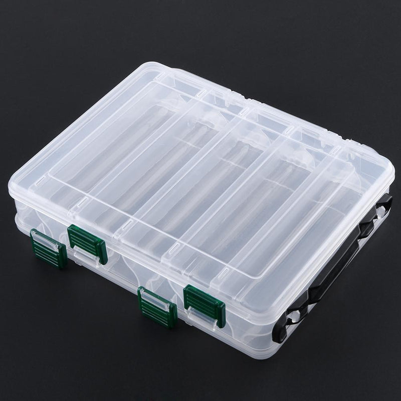 Double Sided 5+5 Compartment High Strength Clear Plastic Fishing Bo