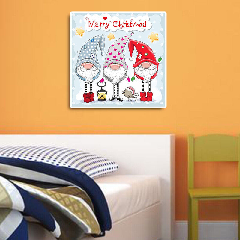 Oil Paint Christmas Goblin Picture Wall Artwork Home Decor Unique Gift Craft