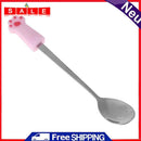 Stainless Steel Spoon with Silicone Handle Milk Coffee Ice TL
