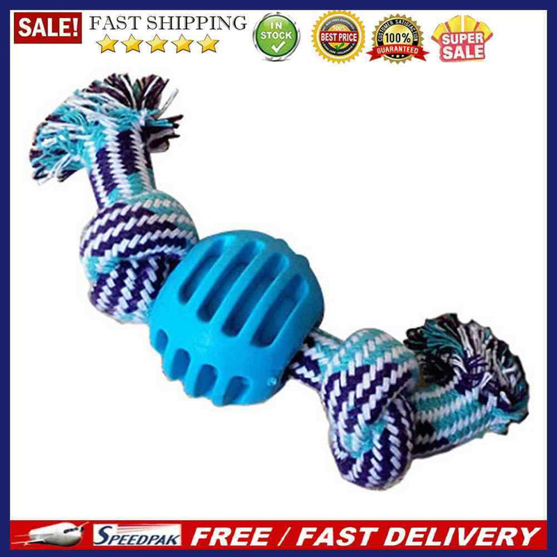 Puppy Bite Resistant Cotton Rope Double Knot Ball Pet Dog Interactive Play Ba