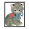 22x26cm Cat Rose 14CT Counted Embroidery Animals Canvas Needlework Sets DIY Gift