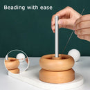 Beading Tool DIY Curved Needles Beaded Bowl Wood Bead Spinner Fast Beading